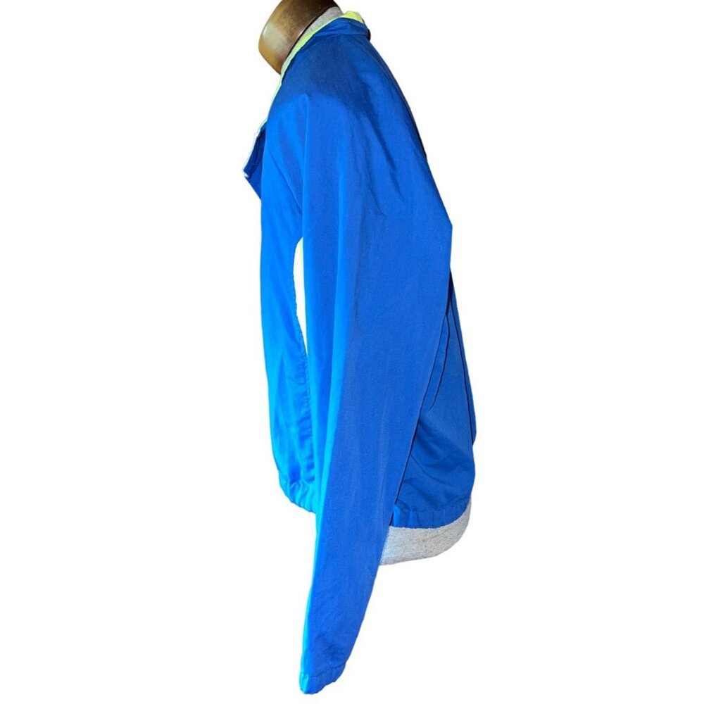 Vintage Polo Club Manhattan Mens Blue & Neon Green Windbreaker Jacket Size M - Picture 5 of 8